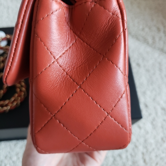 CHANEL 21k Brown, Mini rectangle, Light gold hardware, Lambskin - Picture 5 of 15